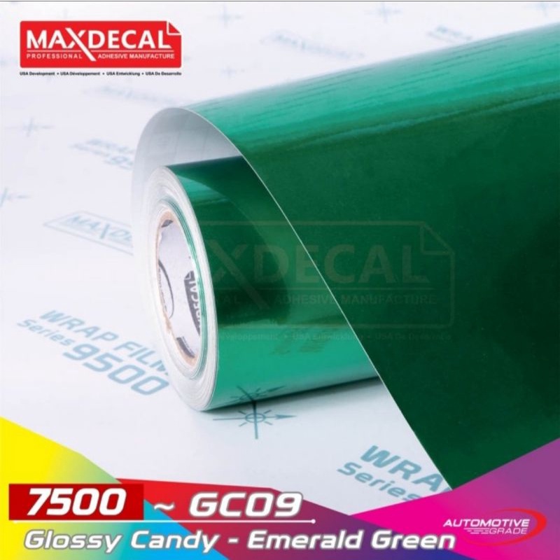 Sticker Maxdecal 7500 GC09 Emerald Green Candy Glossy Premium Wrap