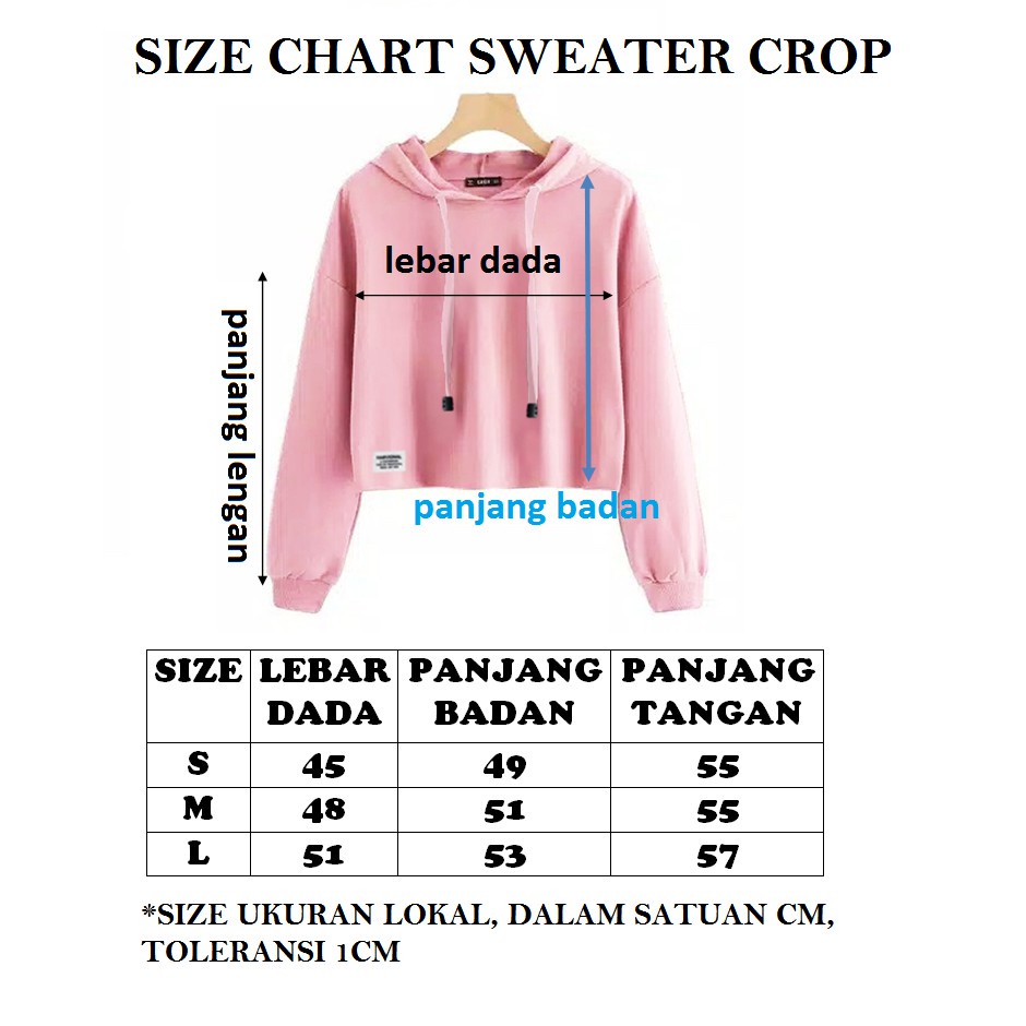 SWEATER CROP HOODIE BAHAN BEBYTERRY HUMBLE TERLARIS