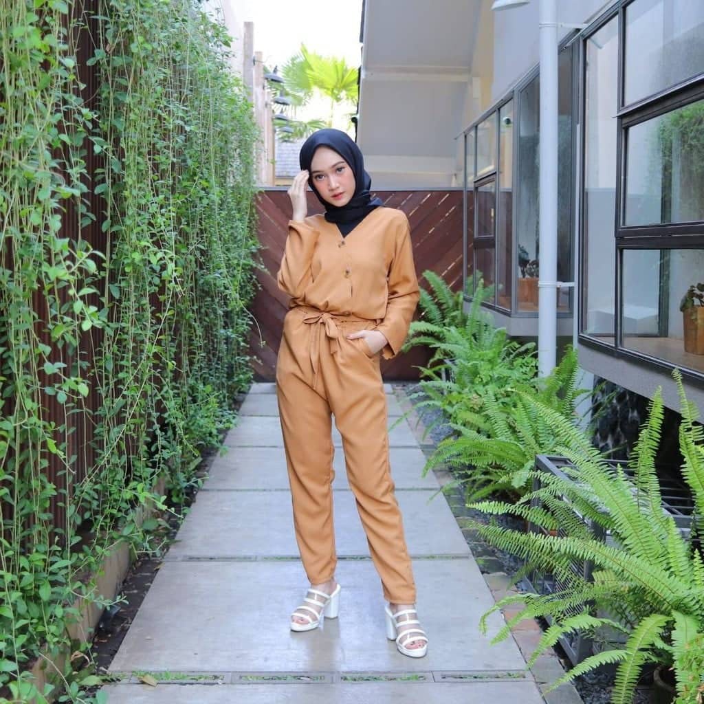 BEFAST - ZEC Js BRIANA / Sequilby / Jamsuit Wanita / Setelan Wanita Terbaru / Setelan Casual / Jumpsuit Bisa Di Pakai Wanita Hijab / Jumpsuit Panjang