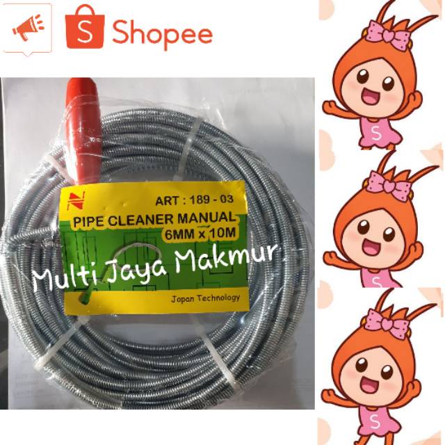 Pipe Cleaner 10 M Alat Pembersih Pipa Tersumbat MANUAL NANKAI