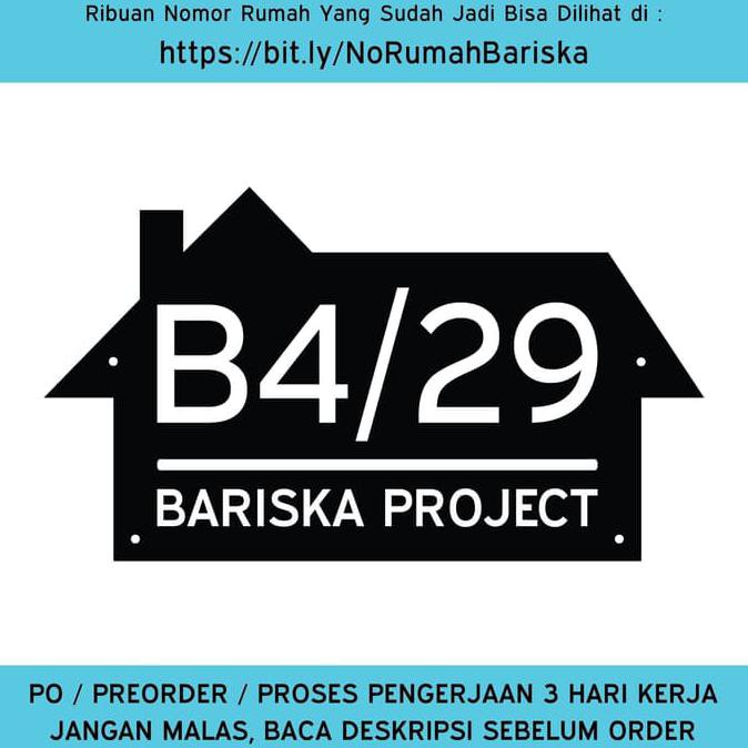 

TERLARIS Nomor Rumah Acrylic / Akrilik Unik Landscape 30x17