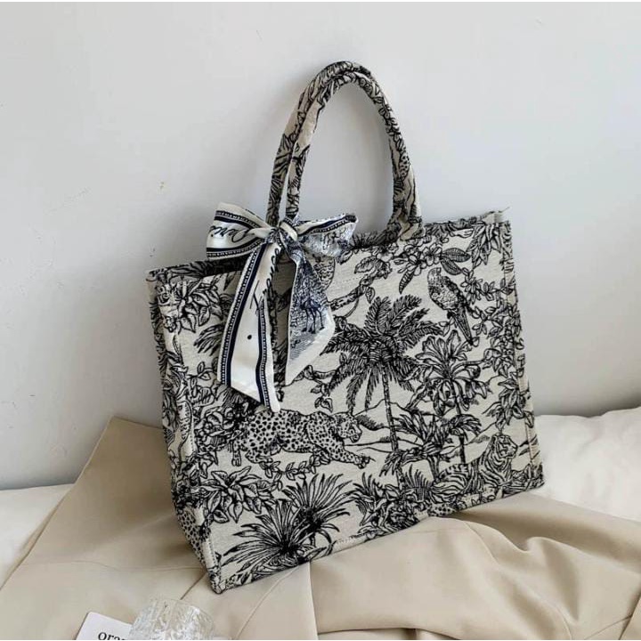 Tas Selempang Wanita Fashion Korea Style Tas Bahu Import Tote Bag Wanita Mutiara Tas Fashion Motif Batik Wanita Tas Kerja Tas Jalan