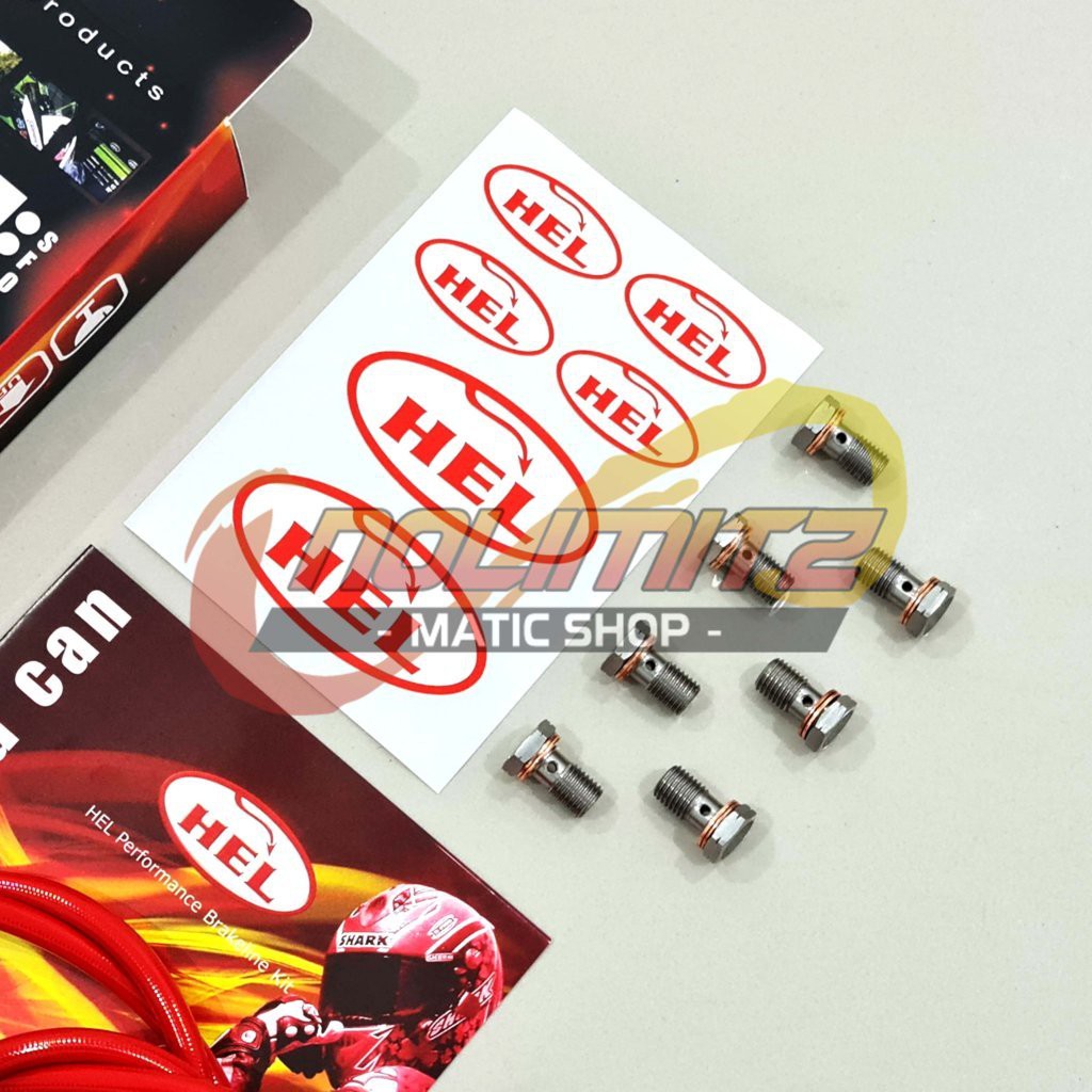 Selang Rem Brake Line Racing HEL Infinit Merah ABS ADV PCX 150 Vario PCX 160