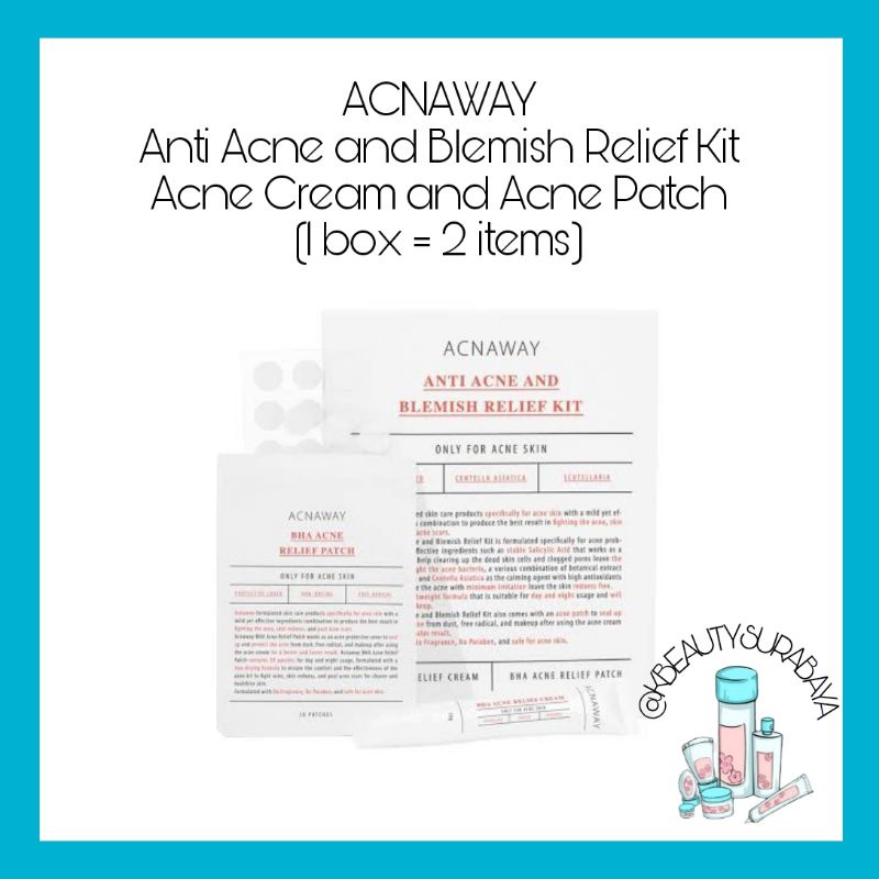 (BPOM) ACNAWAY Stubborn Acne Cream / ACNAWAY Anti Acne and Blemish Relief Kit