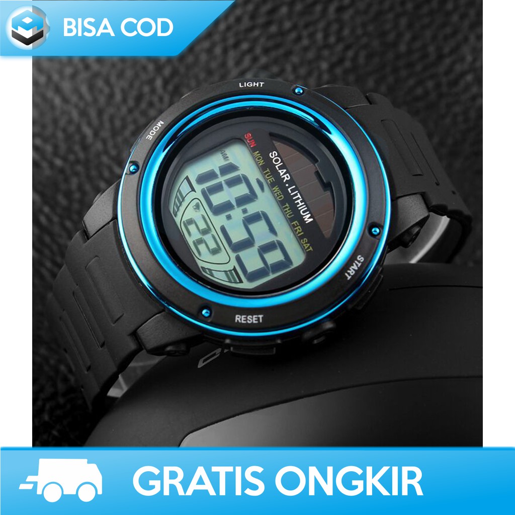 JAM TANGAN PRIA SOLAR CHARGE ORIGINAL SKMEI DG1096 - JAM TANGAN COWOK DIGITAL TENAGA SURYA MURAH