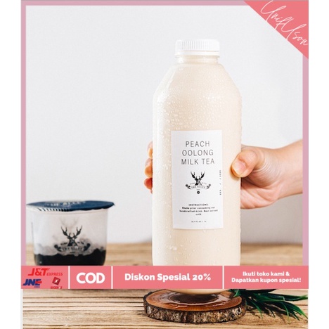 

⭐COD⭐ Peach Oolong Milk Tea 1 Liter
