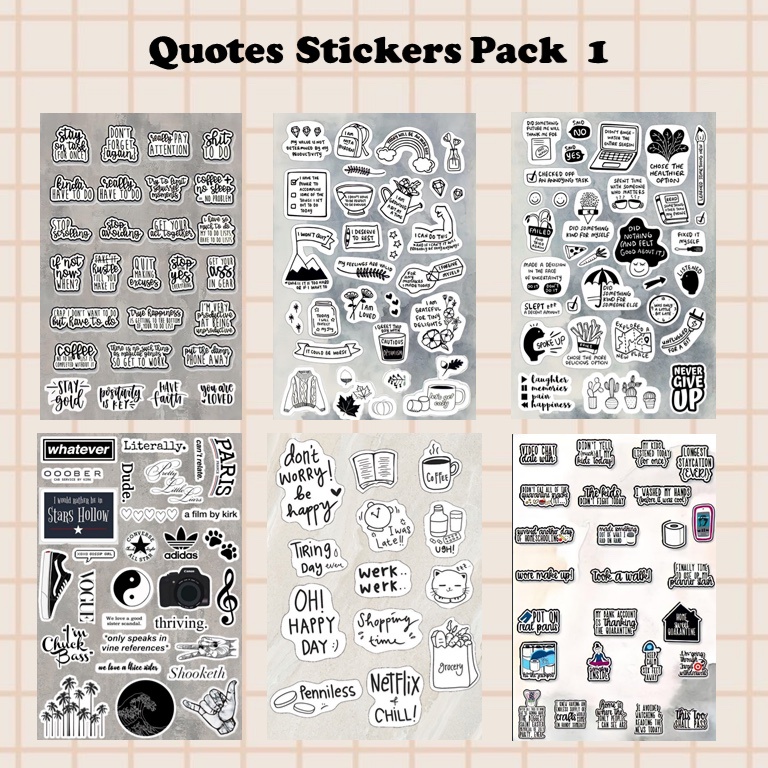 

[PART 1] Quotes Stickers stiker quotes aesthetic jurnal stikerstiker murah/stiker lucu