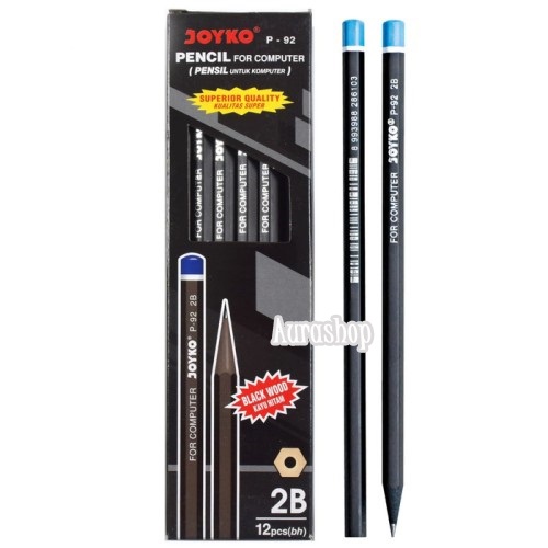 

PENSIL 2B JOYKO P-92 KAYU HITAM / PENSIL JOYKO P-92 2B KAYU HITAM