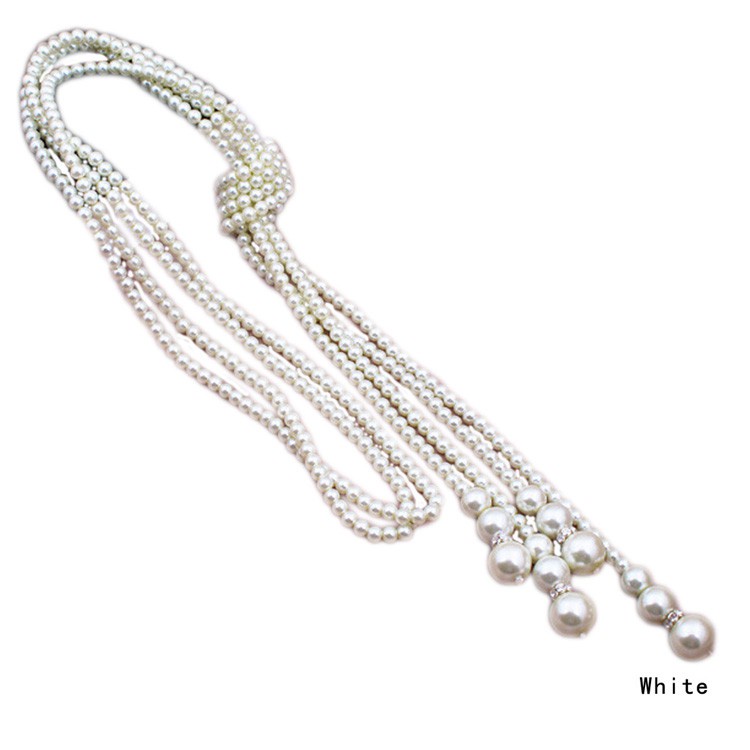 Fancycube Pearl multi-layer knotting sweater chain