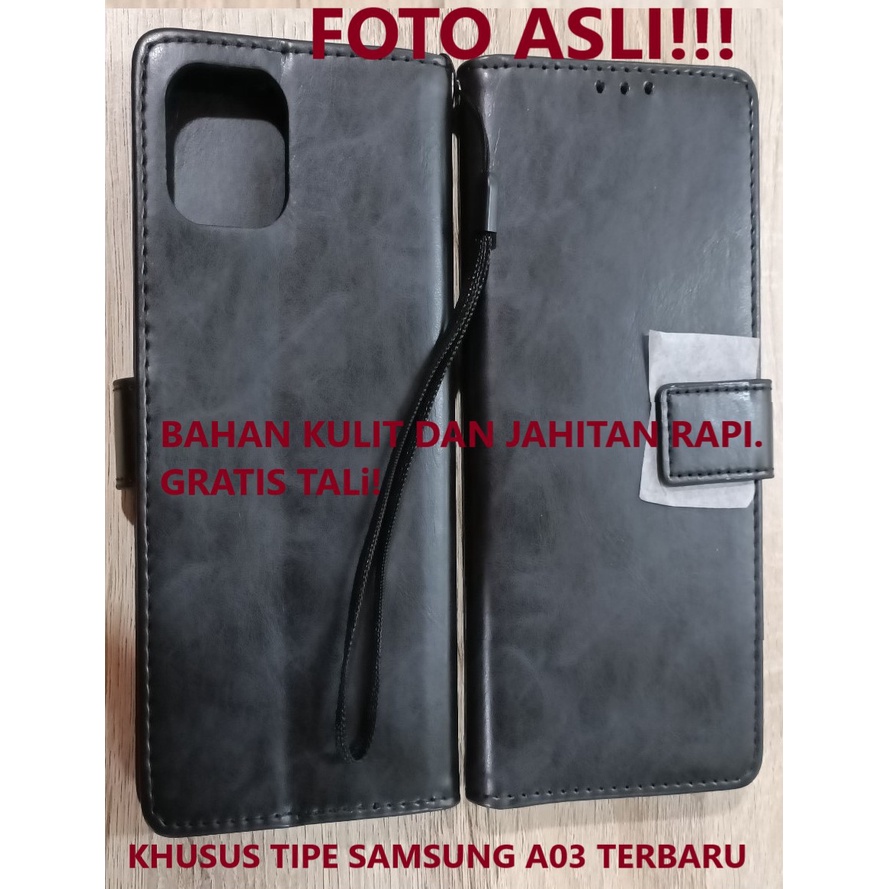 NEW SAMSUNG A03 CASE FLIP WALLET LEATHER KULIT PREMIUM SARUNG BUKA TUTUP FLIP CASE SAMSUNG A03 TERBARU