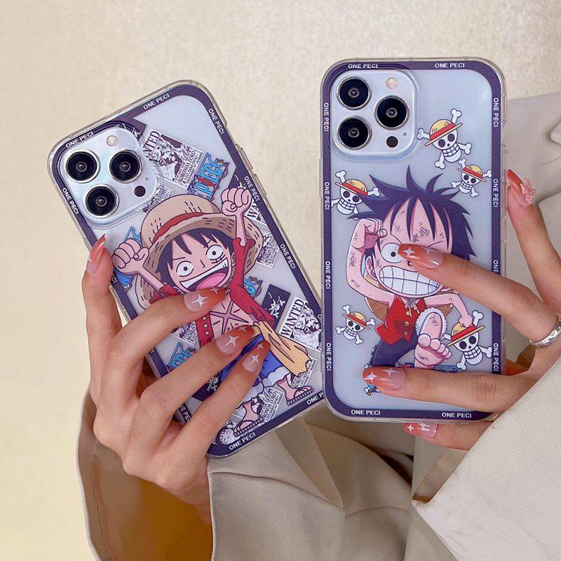 Anime One Piece Luffy Soft Case iP iPhone 11 12 13 Pro Max 6 6S 7 8 + Plus X XR SE 2020 XS Max Casing Xiaomi Redmi 9A 9C 9T Note 7 8 9 Pro