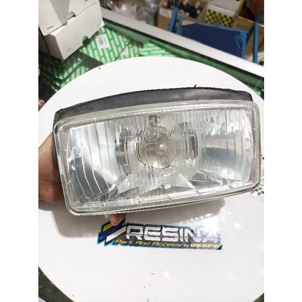 reflektor kaca lampu depan vespa excel original embos siem nos