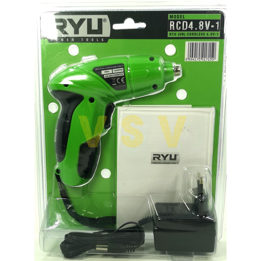 RYU cordless drill RCD 4.8V-1 / bor batere / cordless screwdriver HARAP BERI CATATAN JIKA MAU DITES