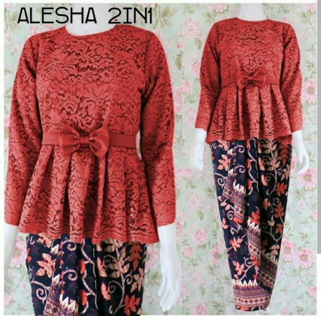 JC- Kebaya Alesha 2in1 / Alesha Set kebaya Modern / Kebaya Lebaran murah / kebaya Wisuda