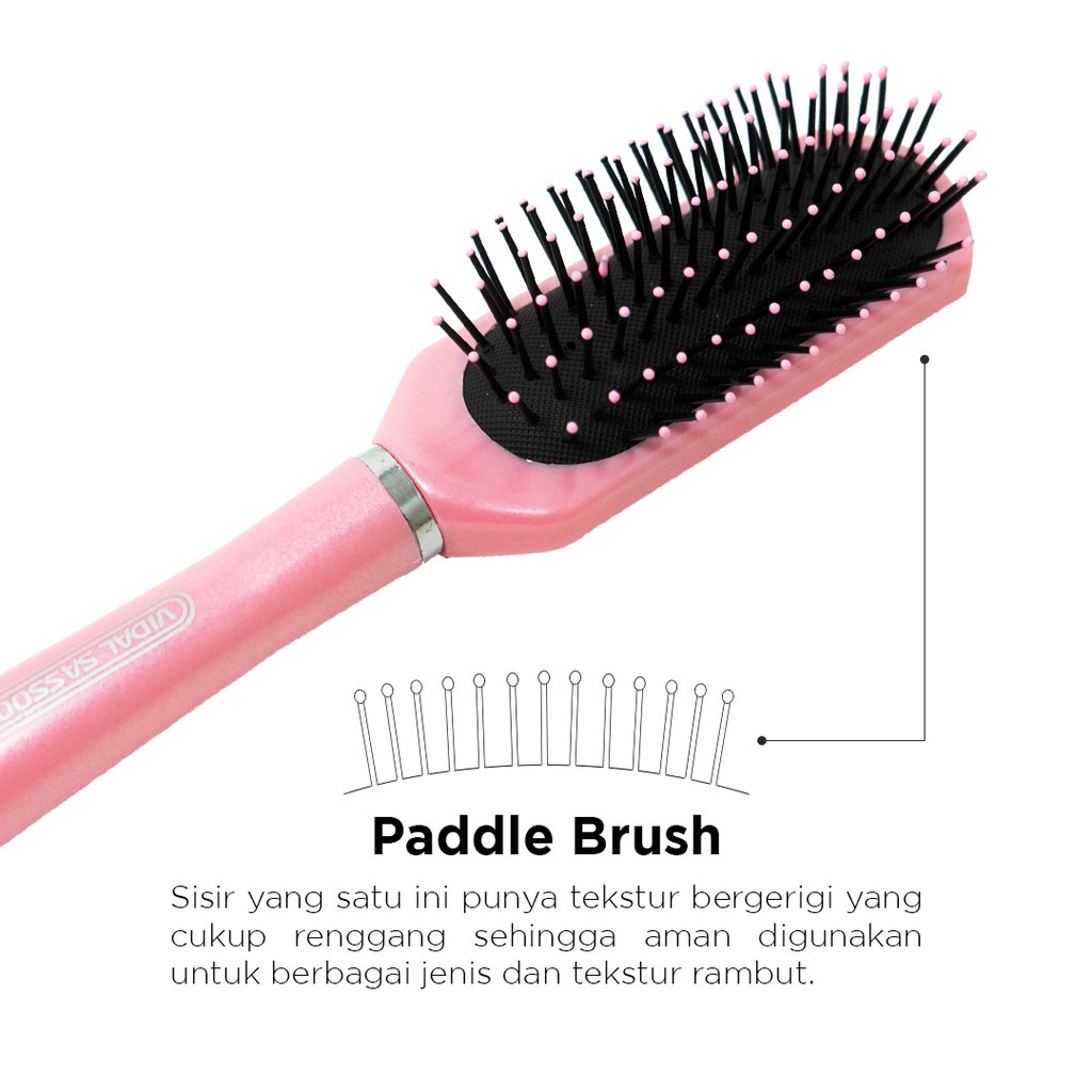 Bagus Vidal Sassoon Sisir Rambut Paddle Brush VS - 8307 Pink