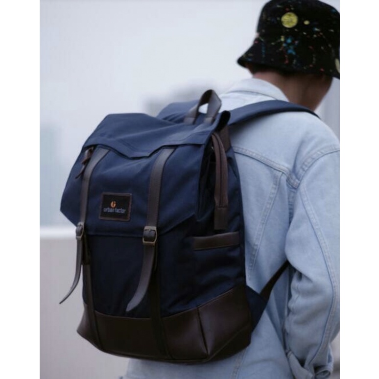 HIGHWAY NAVY |ManNeedMe x URBAN| Tas Ransel Punggung Pria Wanita Backpack ORIGINAL