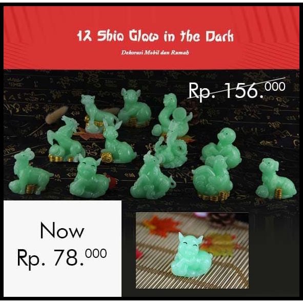 

Dekorasi Mobil Dan Rumah 12 Shio (Glow In The Dark) (Du14)