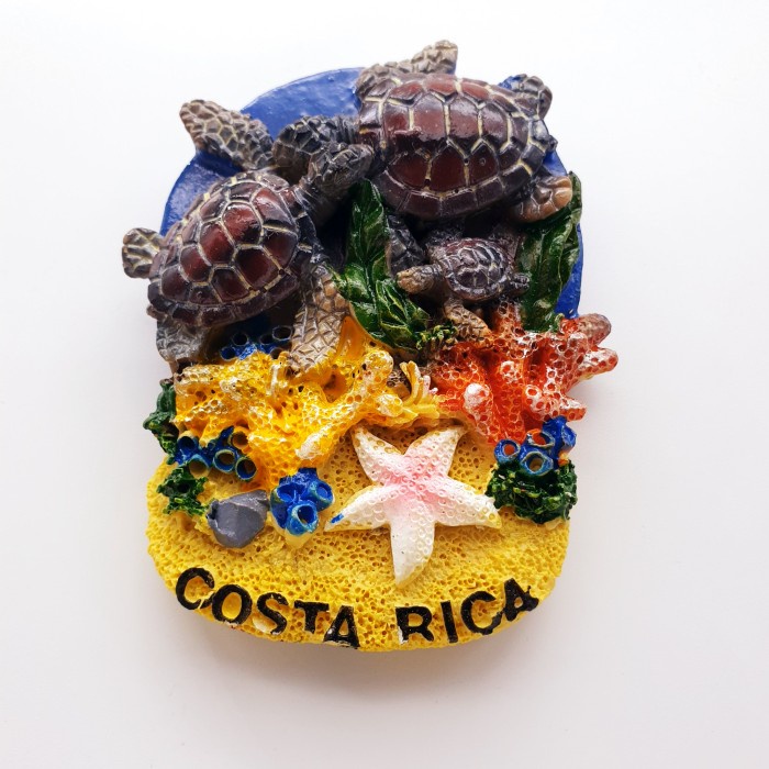 3D Fiber Souvenir Negara magnet Kulkas Tempelan kulkas Costa Rica