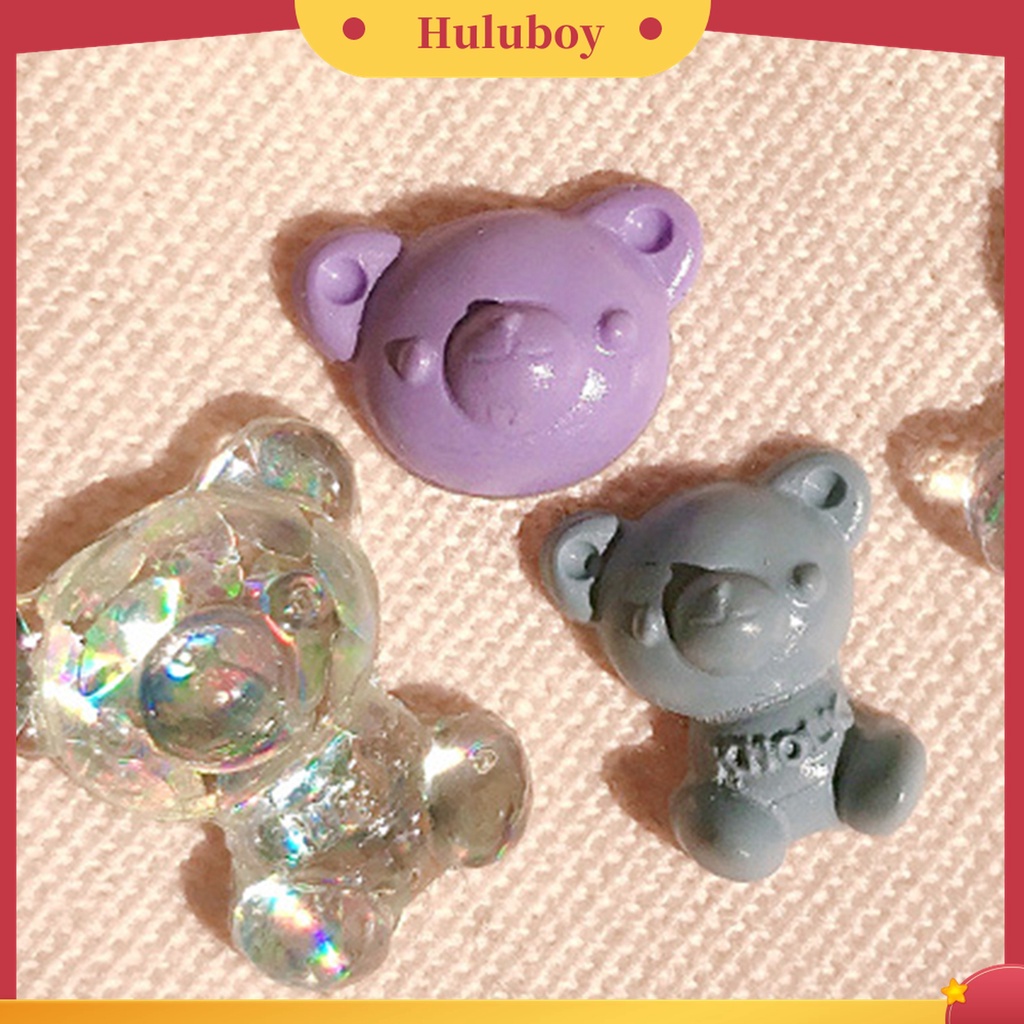 Huluboy Huluboy♡ Cetakan Stempel Kuku 3D Bahan Silikon Transparan Untuk Nail Art DIY