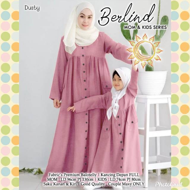 Couple Gamis Busui Baju Kembaran Ibu Dan Anak Perempuan Muslimah Trendy Shopee Indonesia
