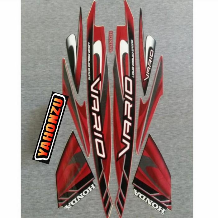 Emblem Motor List Striping Stiker Honda Vario 110 Karbu Lama 2008 Merah