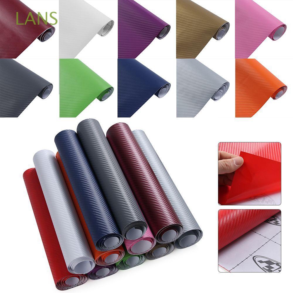  Stiker  Vinyl  Film Motif Carbon Fiber 3D Warna Hitam  Ukuran 