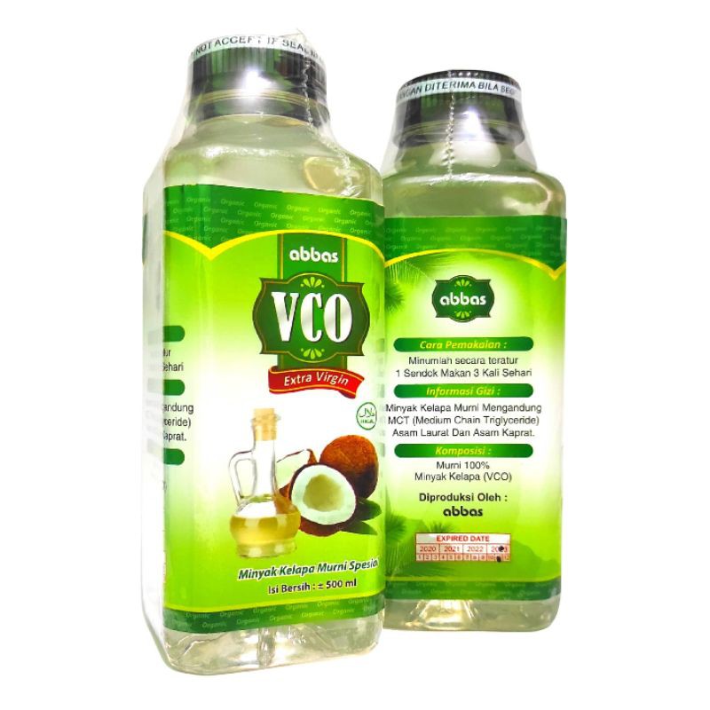 

VCO Minyak Kelapa Murni Extract Virgin 500ml Minyak Vco Abbas