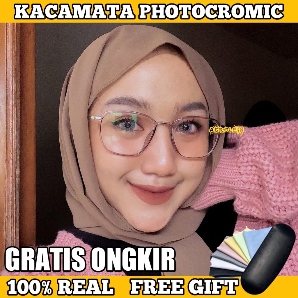 [TERMURAH] Kacamata Photocromic Korea / Anti Radiasi 2 In 1 Potokromik Photochromic Pria Wanita Fotocromic Potocromic