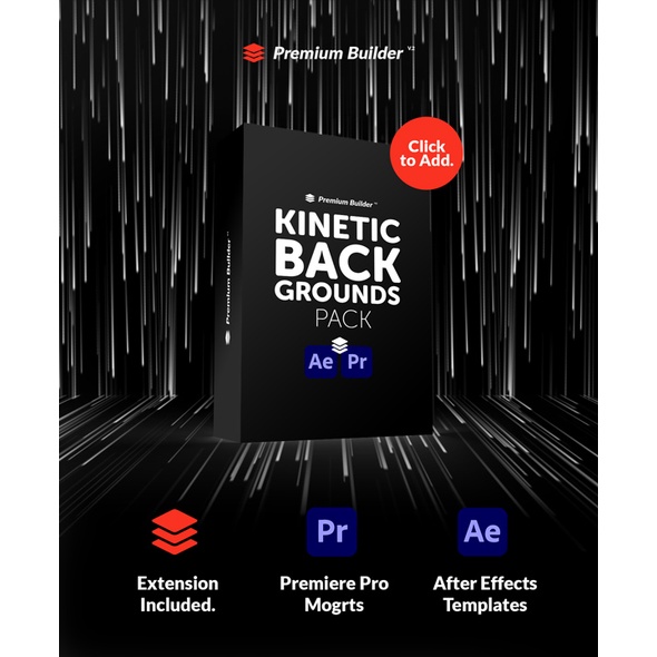 Premium Builder - Kinetic Backgrounds Pack - Premiere Pro &amp; After Effect (Extension)