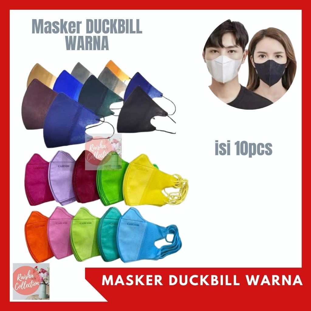 RCMasker Duckbill Multiwarna 3ply Medis Disposable Earloop Facemask isi 10 pcs