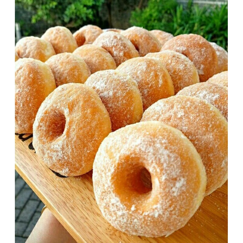 

Donat Mochi Matang/Setengah Matang isi 10 pcs gula halus terpisah