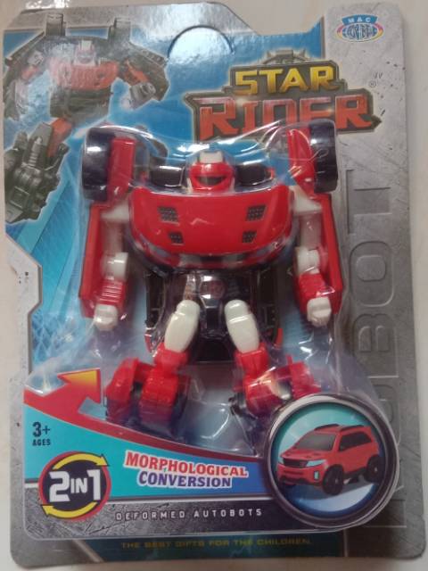 MC 3492 ROBOT STAR RIDER mainan mobil berubah jadi robot morphological conversion deformed autobots