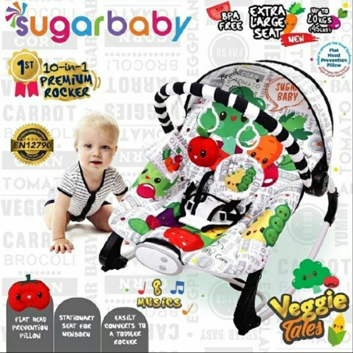 SUGAR BABY BOUNCER 10 IN 1 PREMIUM ROCKER