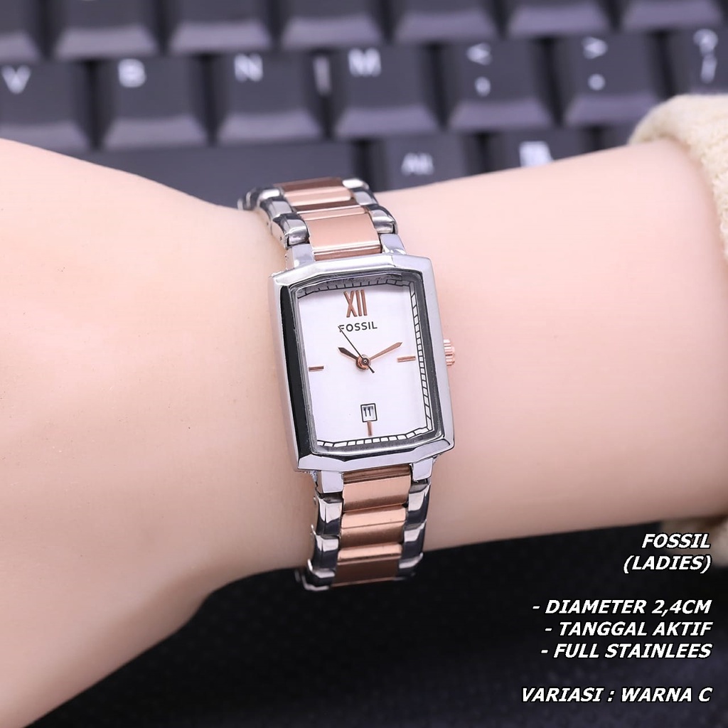 JAM TANGAN WANITA FASHION RANTAI BODY SEGI TANGGAL AKTIF