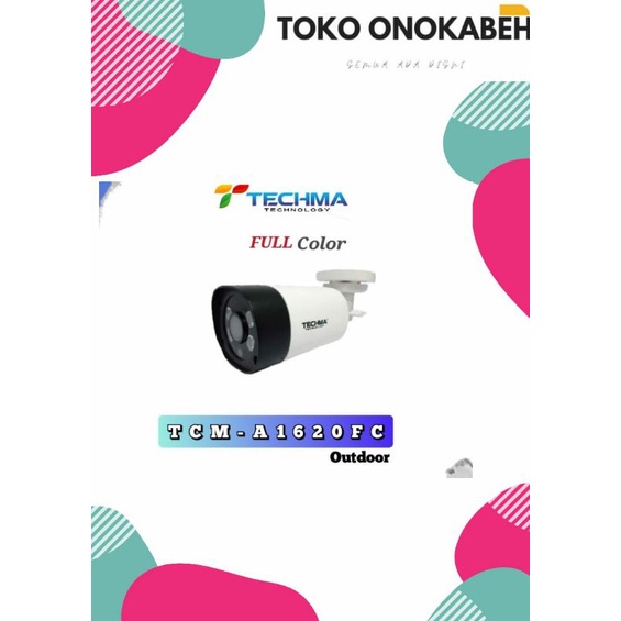 Camera CCTV Techma Full Color Outdoor TCM-A1620FC 2.0 MP