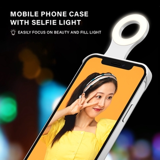 Selfie Ring LED Fill Light Case For iPhone 13 pro max 12