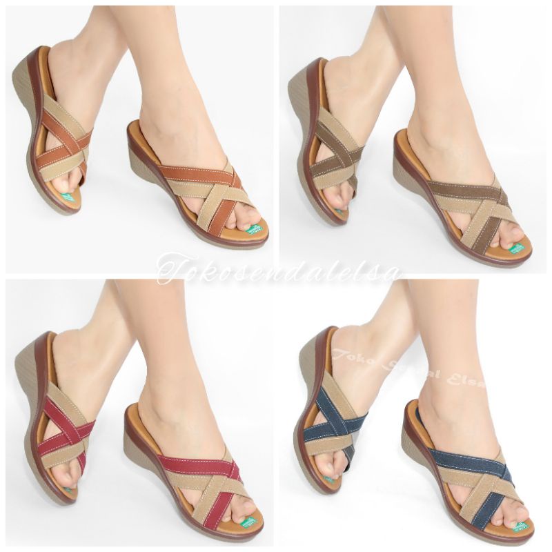 Sendal Wedges Wanita Sandal Selop Wanita Sendal Tali Silang Wanita Sendal Wanita Murah CS06