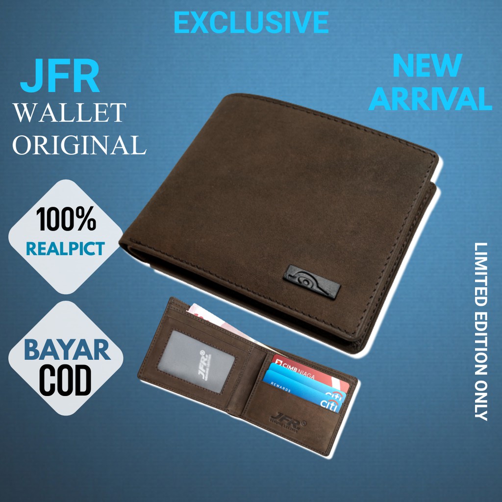 JFR Dompet Pria Kulit Asli Dompet Kulit Asli Pria Wallet Pria Organizer JS03