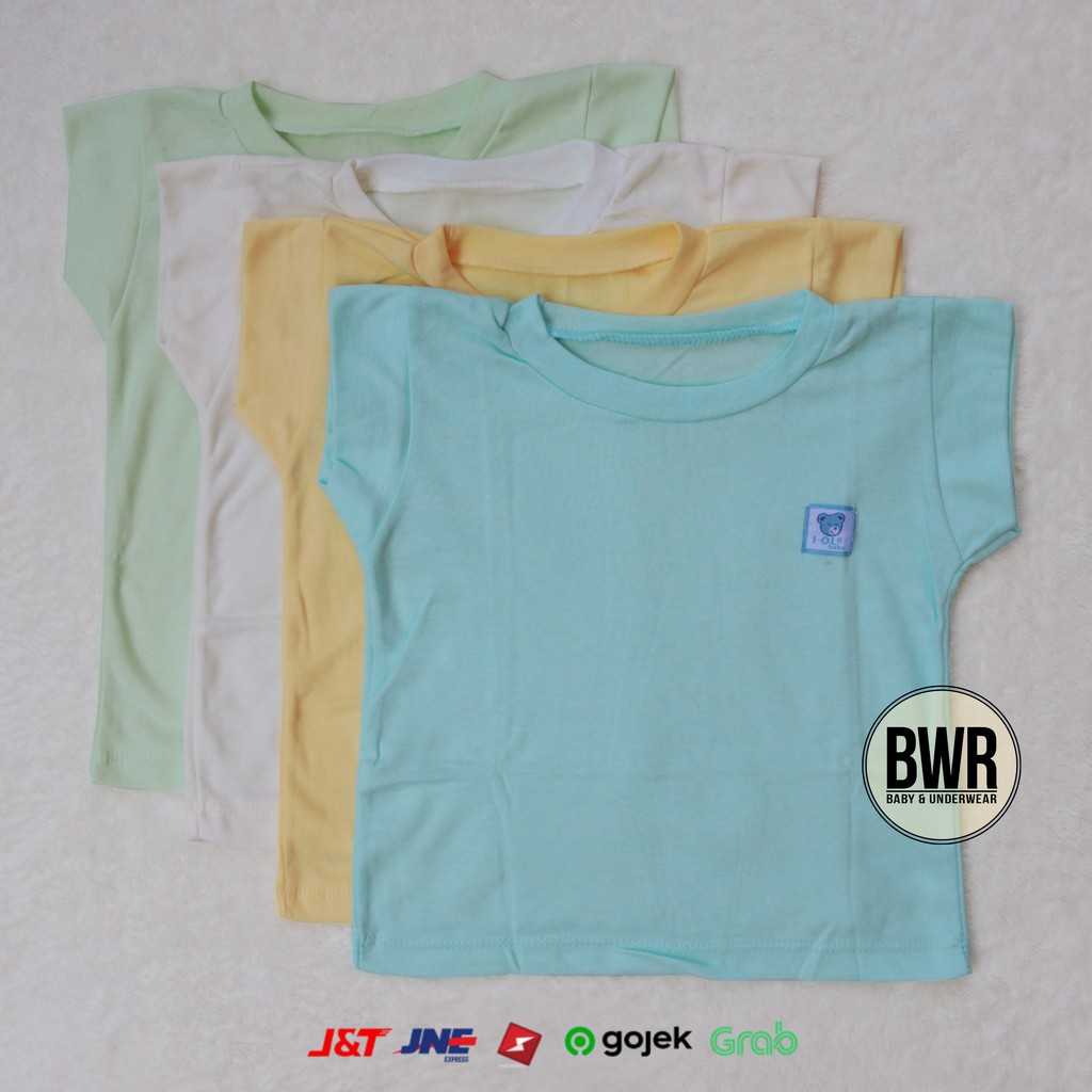 Kaos Oblong IOL POLOS / Kaos Anak Baby Lengan Pendek Baju Bayi Atasan Bayi Pilih Warna | Bwr