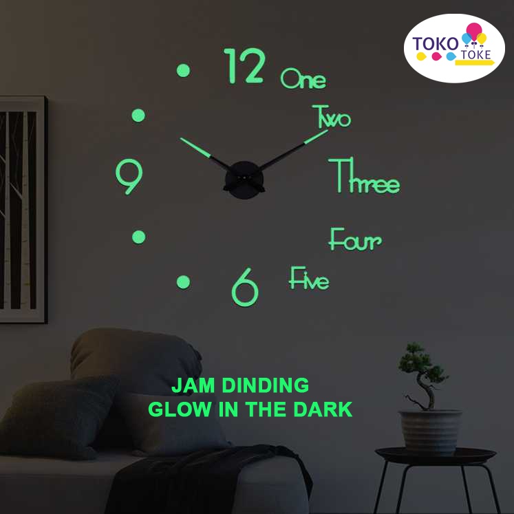 Jam Dinding Digital Besar Tempel Tembok Jam Diding Aesthetic Murah Jam Dinding Ukuran Jumbo DIY Glow