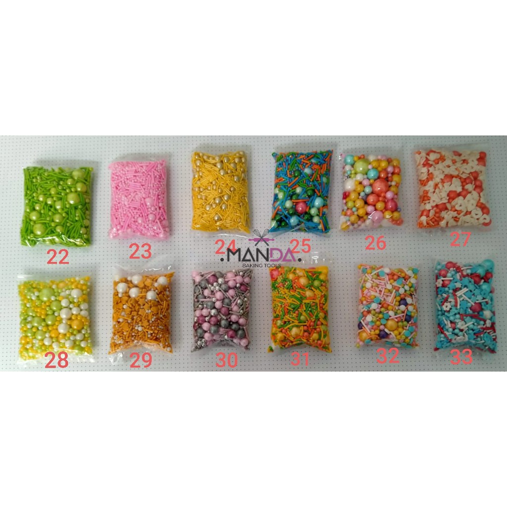 

Springkel sprinkel trimix hiasan kue tart cupcake mix campur 50 gr