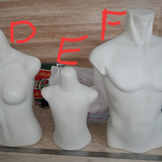 Manekin kepala badan pria wanita patung display dewasa anak bening doff butek mate
Gantungan show of
