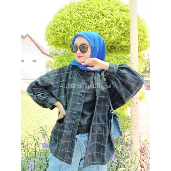 outer flanel wanita model balon ukuran all size bahan di flanel premium