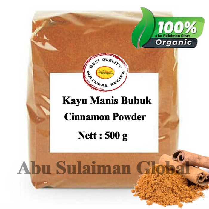 

Cinnamon Powder Premium / Kayu Manis Bubuk Premium 500 G