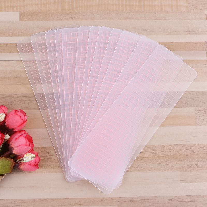 Mary 12pak Reusable Washi Tape Terpisah PVC Clear Bookmark Won'for t Harm Tape Untuk DIY Handmade Lovers Gadis Seni Kerajinan