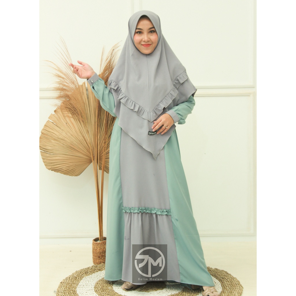 Salim Moslem –Busana Muslim/Gamis Daily Syari Dewasa SET LADY ZARA MOD2