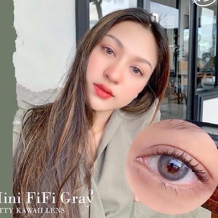 Edisi ★★ ORIGINAL Kitty Kawaii mini Fifi Grey Brown  SOFTLENS SOFLENS SOFTLENSES [KODE128