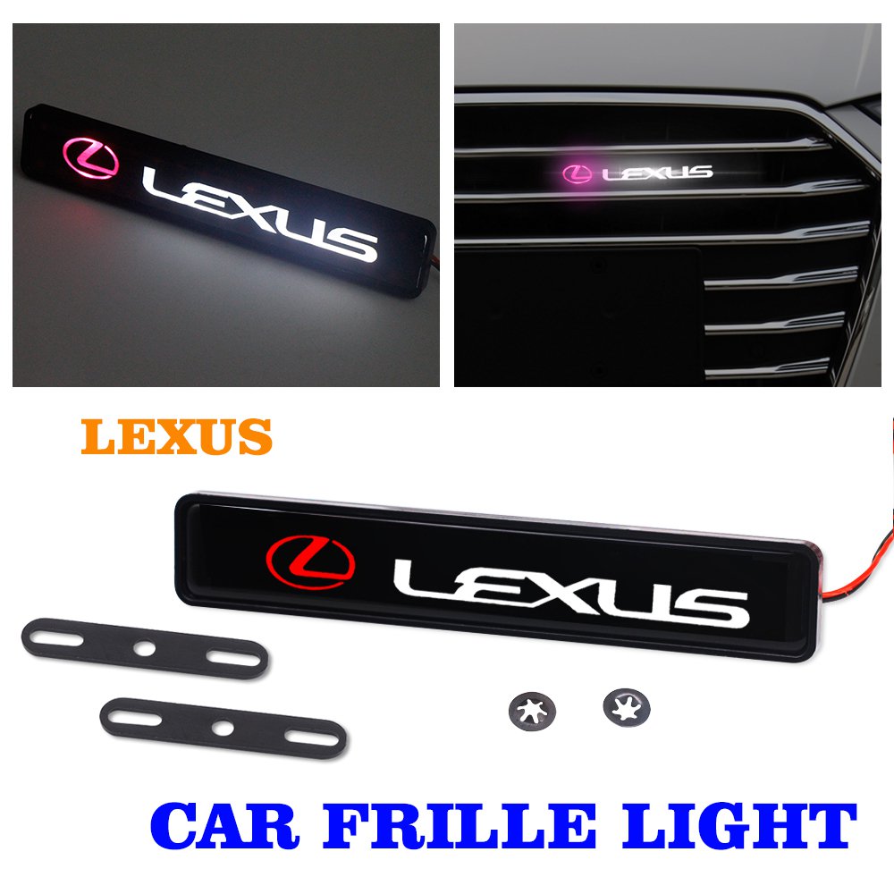 DEPAN RX Stiker Emblem / Badge Dengan Lampu Led Untuk Mobil Lexus Ct Es Is Gs Ls Lx Ux Nx Ct200H Es300 N300 Is200