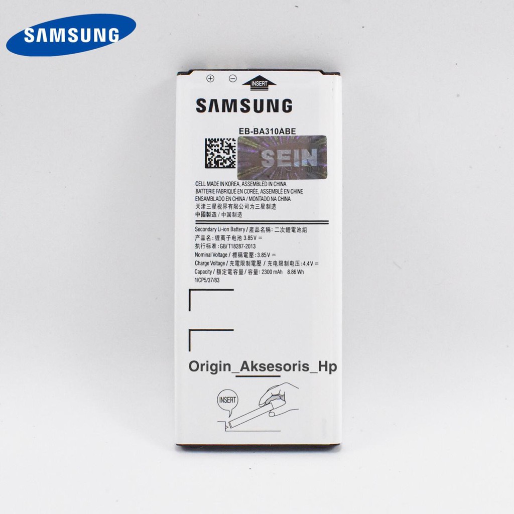 Batere Baterai Samsung Galaxy A3 2016 A310 Sein 100% dc 88