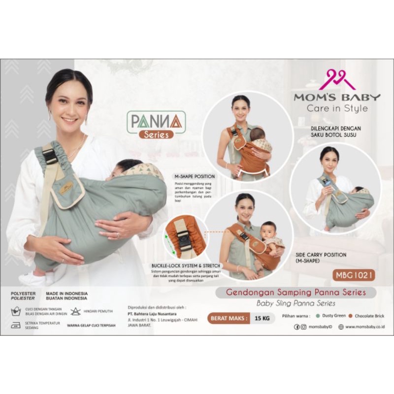 Moms baby gendongan samping panna series MBG1021 , harga tercantum harga 1pcs